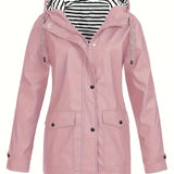 Damen Jacke mit Gestreiftem Futter – Stilvoll & Wasserdicht