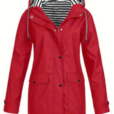 Damen Jacke mit Gestreiftem Futter – Stilvoll & Wasserdicht
