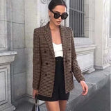 Damen Blazer mit Karomuster – Maßgeschneidert & Elegant