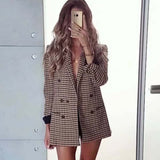 Damen Blazer mit Karomuster – Maßgeschneidert & Elegant