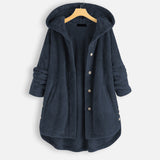 Damen Wendejacke mit Kapuze – Warm & Kuschelig