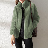 Damen Fleece Pullover mit Hohem Kragen – Weich & Warm