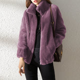 Damen Fleece Pullover mit Hohem Kragen – Weich & Warm