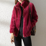 Damen Fleece Pullover mit Hohem Kragen – Weich & Warm