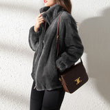 Damen Fleece Pullover mit Hohem Kragen – Weich & Warm