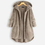 Damen Wendejacke mit Kapuze – Warm & Kuschelig