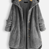 Damen Wendejacke mit Kapuze – Warm & Kuschelig