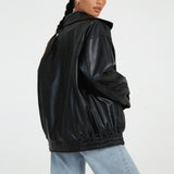 Carol – Übergroße Lederjacke