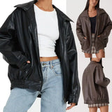 Carol – Übergroße Lederjacke