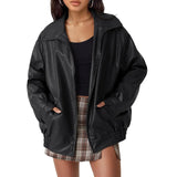 Carol – Übergroße Lederjacke