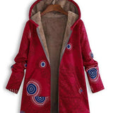Damen Kapuzenjacke mit Futter – Weich & Gemustert