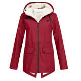 Damen Zip-Up Jacke mit Sherpa-Futter – Warm & Bequem