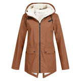 Damen Zip-Up Jacke mit Sherpa-Futter – Warm & Bequem