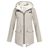Damen Zip-Up Jacke mit Sherpa-Futter – Warm & Bequem