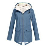 Damen Zip-Up Jacke mit Sherpa-Futter – Warm & Bequem