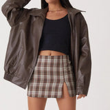 Carol – Übergroße Lederjacke