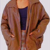 Carol – Übergroße Lederjacke