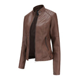 Isabella – Damen Lederjacke mit Stehkragen