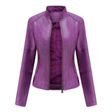 Isabella – Damen Lederjacke mit Stehkragen