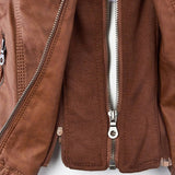 Stilvolle Lederjacke mit Kapuze