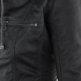 Stilvolle Lederjacke mit Kapuze
