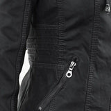 Stilvolle Lederjacke mit Kapuze
