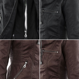 Stilvolle Lederjacke mit Kapuze